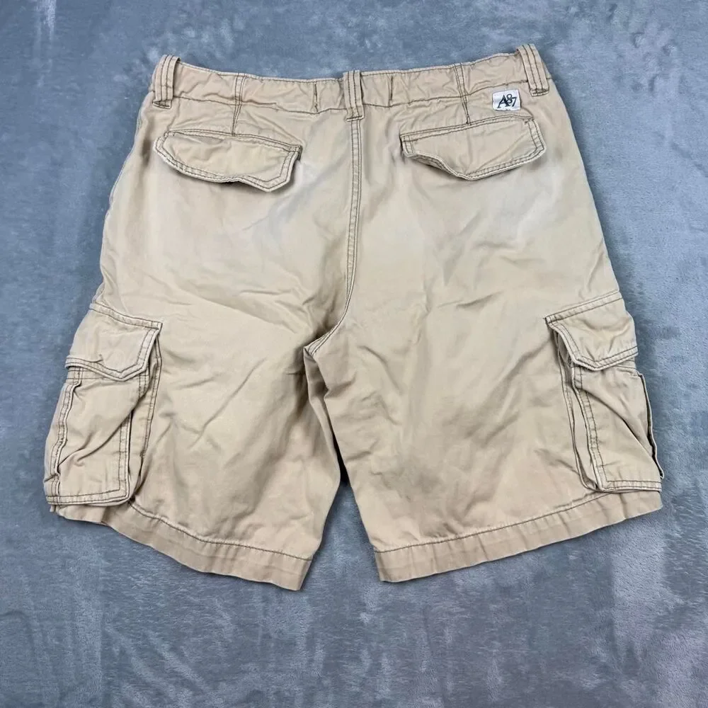 Aeropostale Men's Tan and Cream Shorts